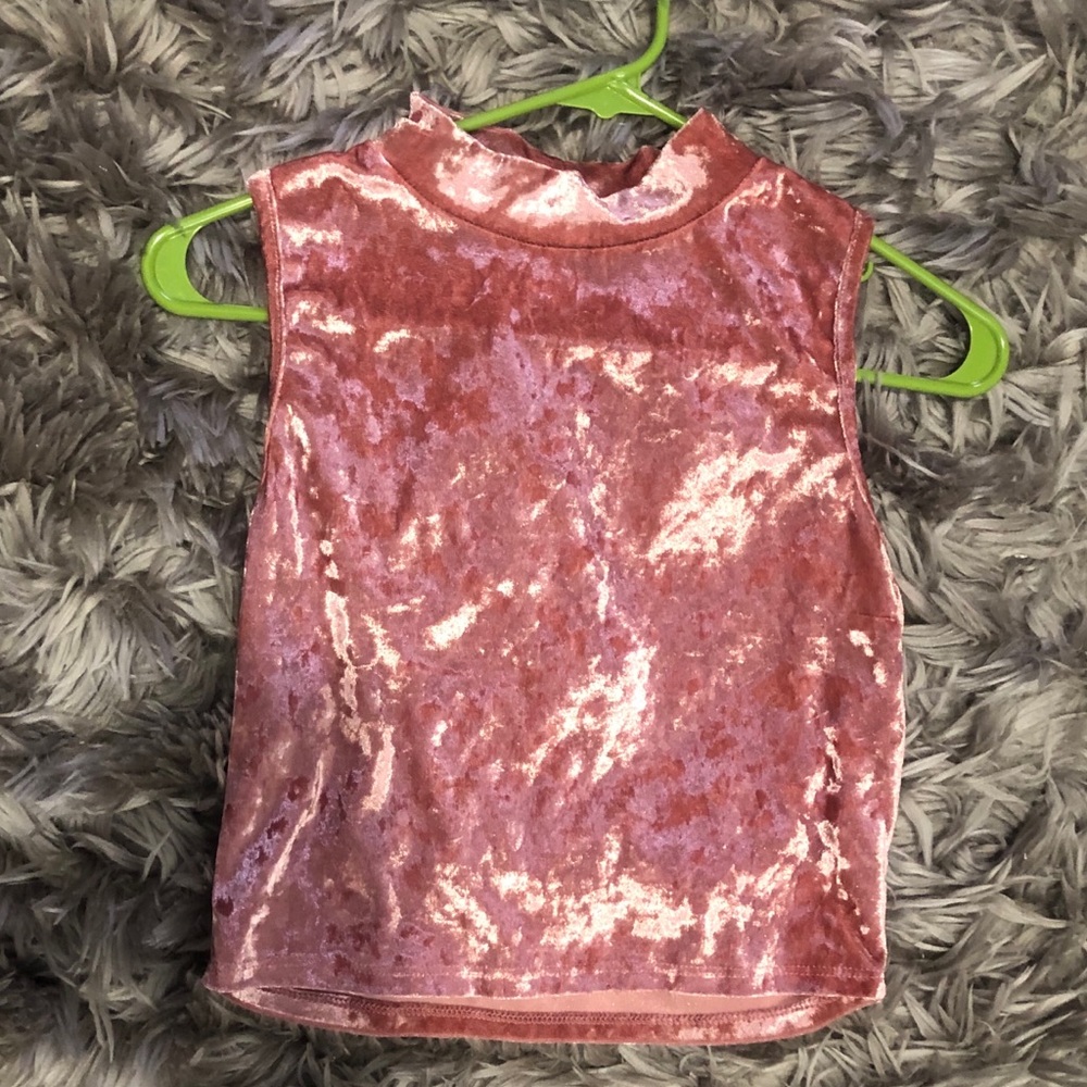 Velvet crop top
